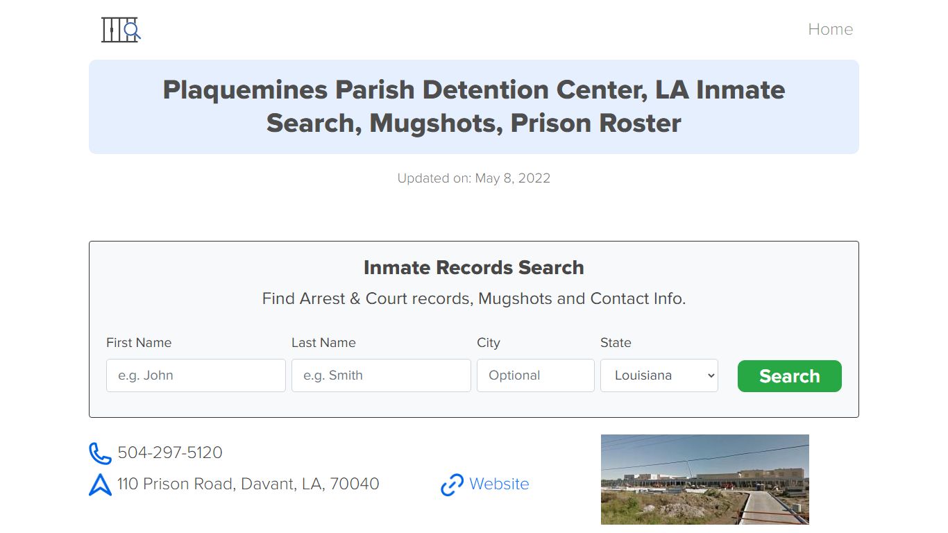 Plaquemines Parish Detention Center, LA Inmate Search ...